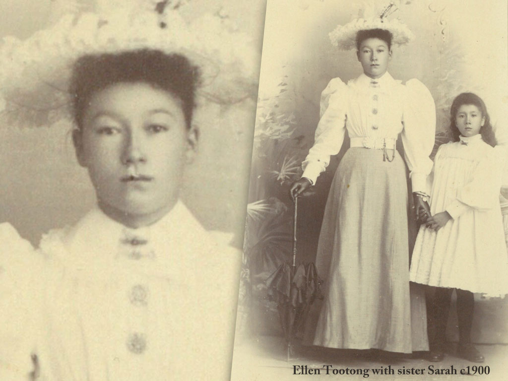 Ellen with sister Sarah Tootong c1900